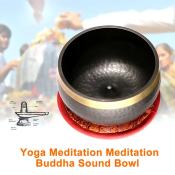 

Home Mindfulness Ornament Sound Promotes Peace Yoga With Mallet Singing Bowl Set Chakra Healing Antique Design Tibetan Buddhist