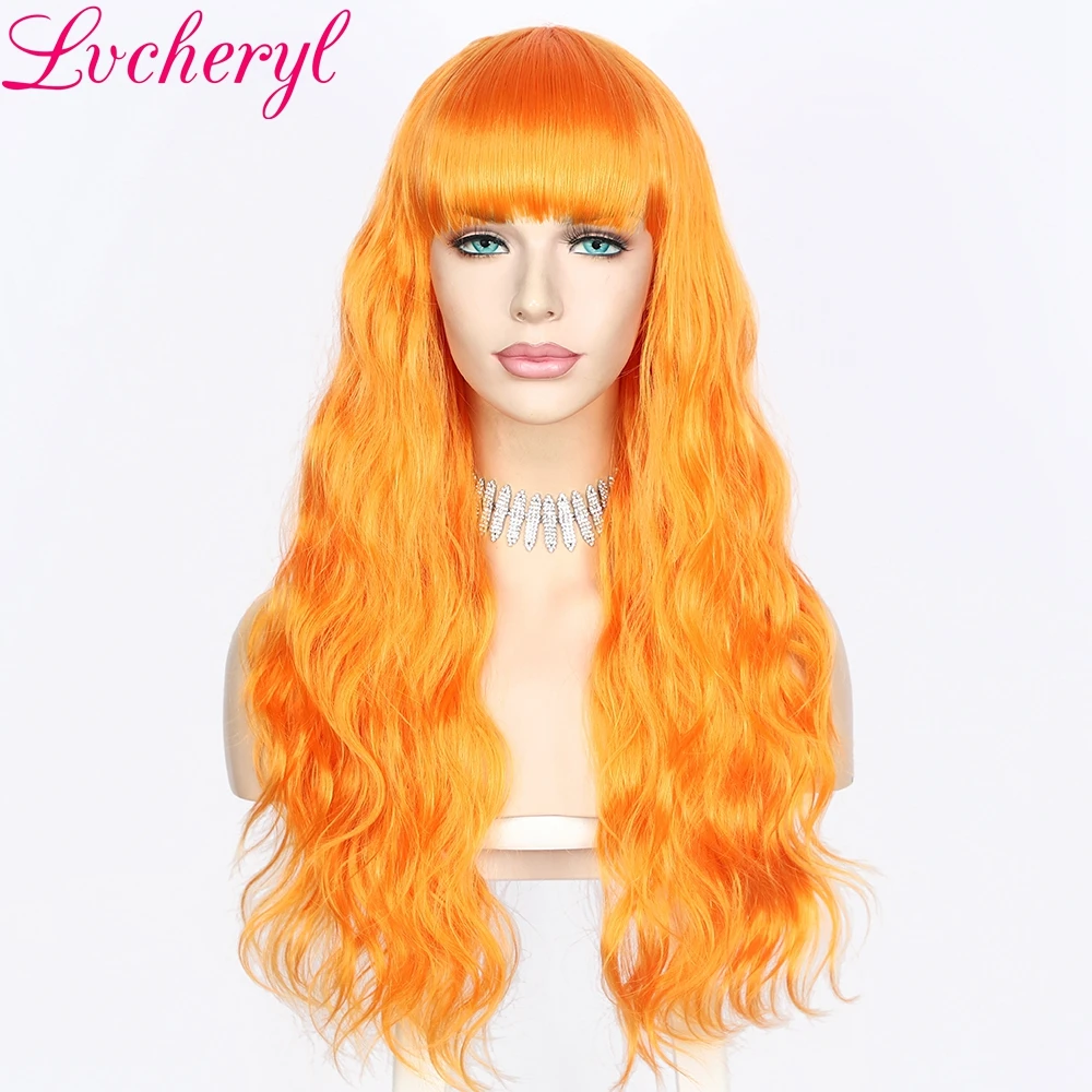Lvcheryl искусственная кожа головы синтетический парик волнистый