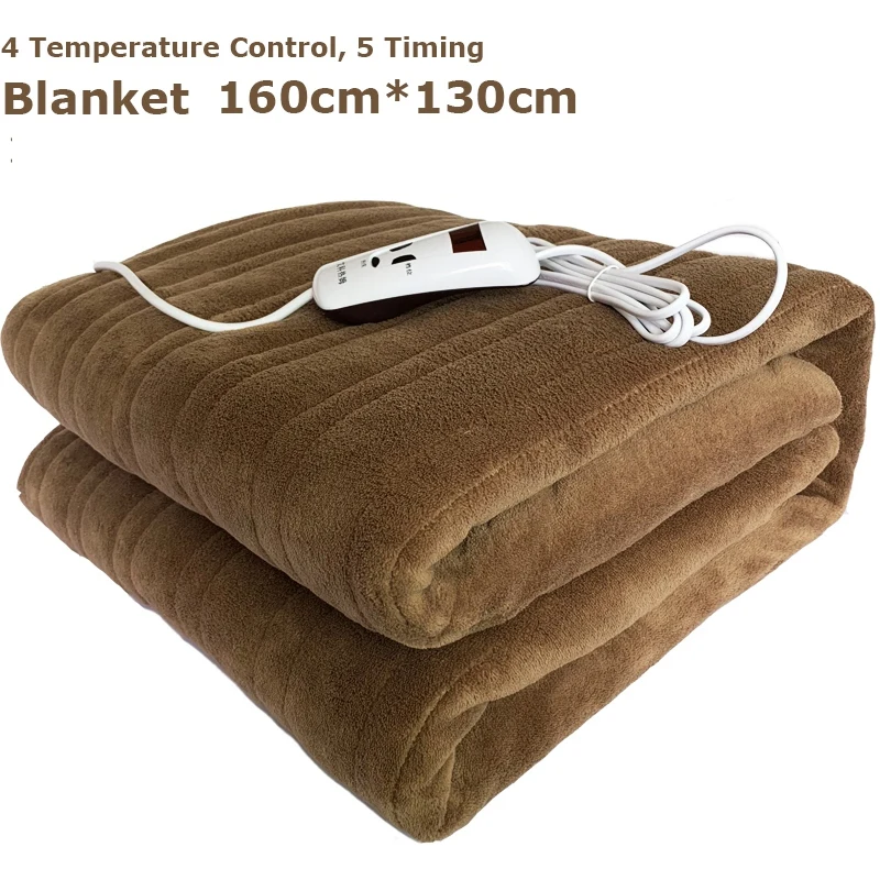  Waterproof 160x130cm Electric Blanket Double 220V Electric Blanket Blanket Single Control Dormitory - 4000307304666