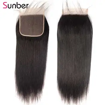 

Sunber Hair 6x6 Straight Hair Brazilian Transaprent Lace Closure 100% Human Hair 10-18 inch Remy Hair