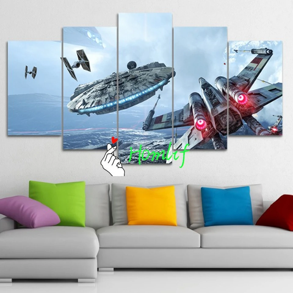 

Full Diamond Painting Millennium Falcon X-Wing Star Wars Cross Stitch Diamond Embroidery Patterns rhinestones Diamond Mosaic