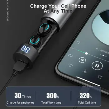 

6D Stereo Wireless Earphones TWS Bluetooth 5.0 Earphone With Mic 2600mAh Charging Bin Power Bank Noise Reduction Mini Earbuds