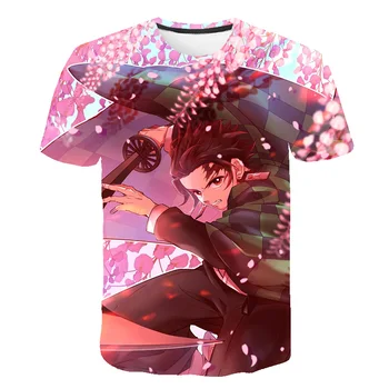 

2020 3D boys clothes Japanese Anime Demon Slayer T Shirt Kimetsu No Yaiba kids clothes Children's clothing Streetwear clothes