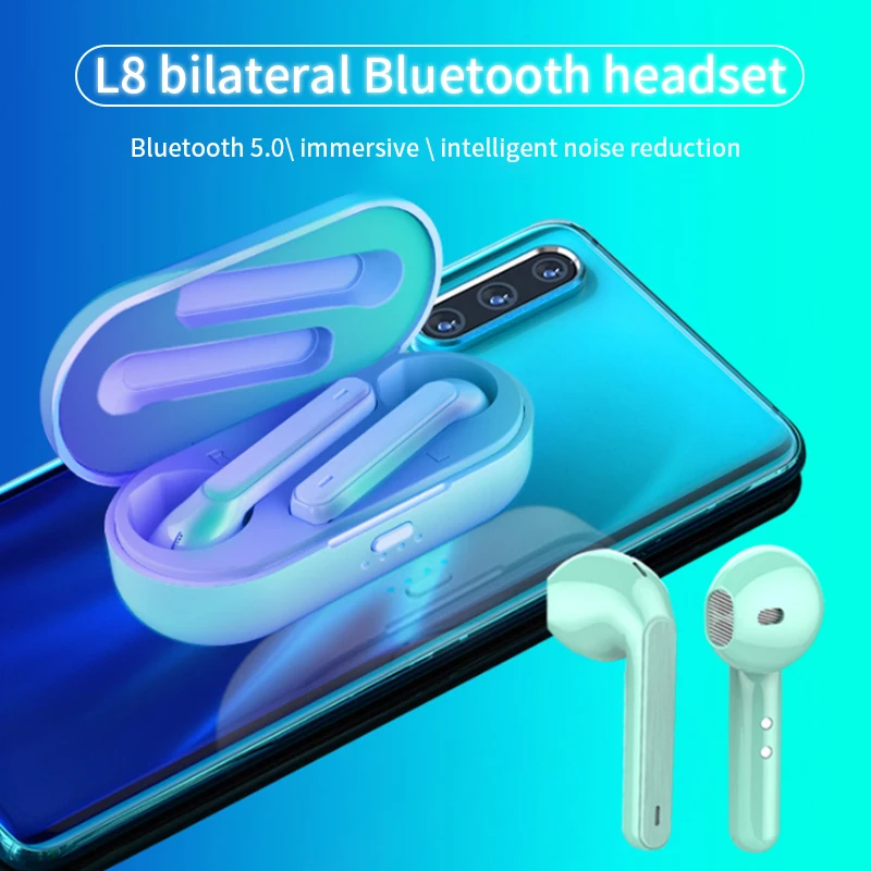 L8 TWS Bluetooth наушники бизнес Музыка беспроводные 6D Спортивная гарнитура поддержка