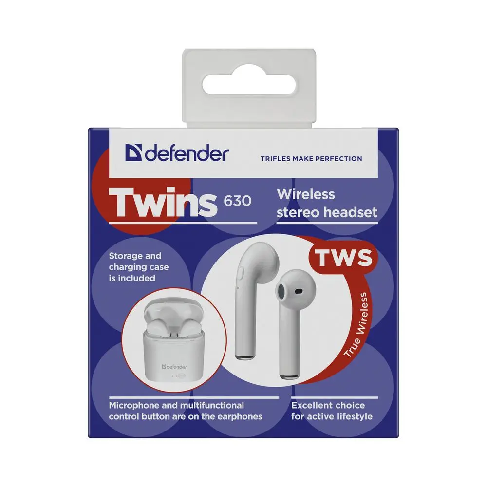 Гарнитура Twins 630 белый,TWS, Bluetooth