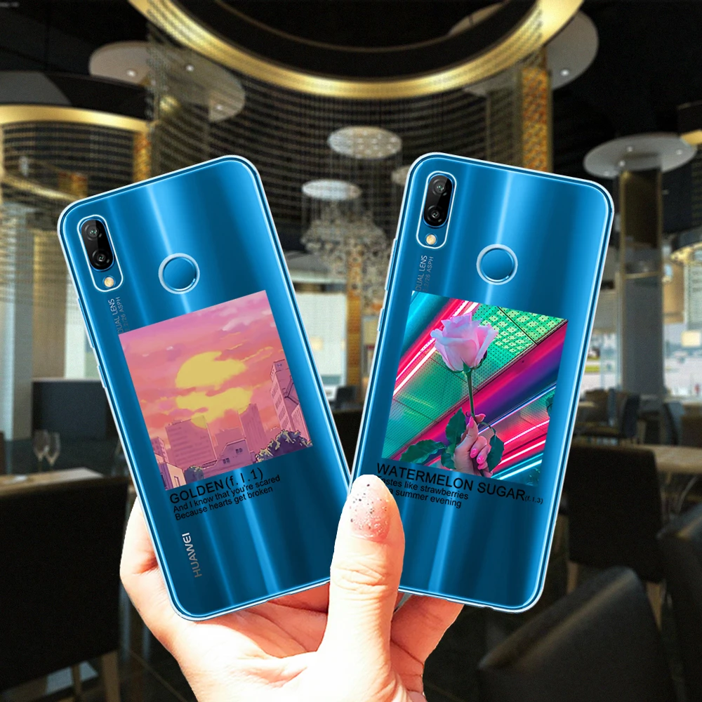 Силиконовый чехол PANTONE ALL THE LOVE для Huawei P40 Lite E Pro Rose прозрачный мягкий из ТПУ P9 P10 P20 P30