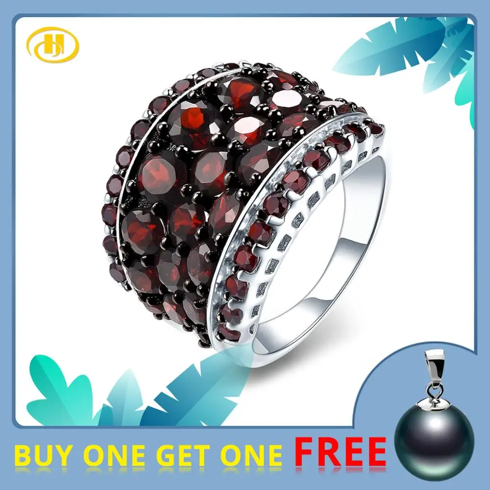 Hutang Silver Garnet Ring 925 Jewelry, Gemstone 5.5ct Red Garnet Pomegranate Rings for Women's Fine Jewelry, Gift for Christmas Hutang Silver Garnet Ring 925 Jewelry, Gemstone 5.5ct Red Garnet Pomegranate Rings for Women's Fine Jewelry, Gift for Christmas