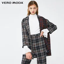 Vero Moda осенне зимний цветной блейзер в клетку с отложным