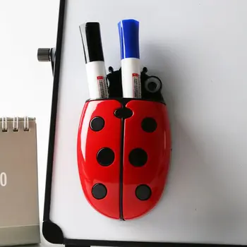 

Cute Ladybug Fridge Magnetic Storage Box Eraser Whiteboard Pen Organizer Save Space Kitchen Container Holder