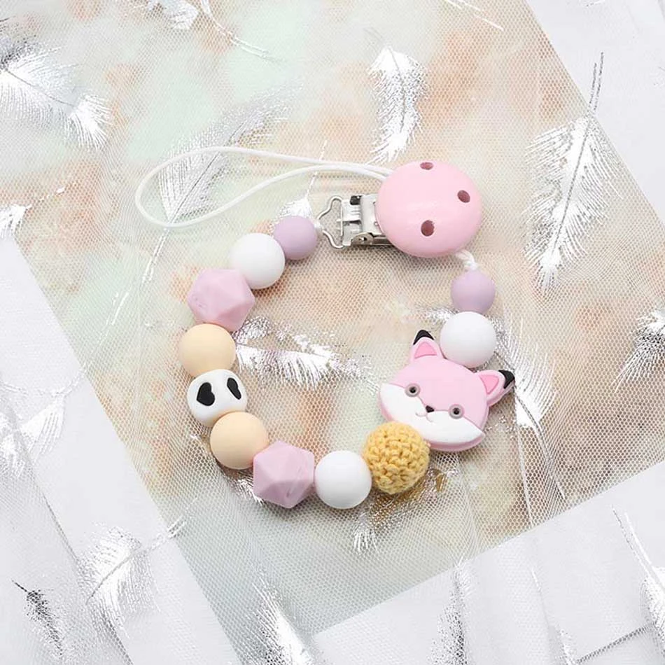 

Baby Silicone Pacifier Chains Dummy Clip Pacifier Chain Holder Silicone Teething Pacifier Clip Newborn Feeding Teether Gift