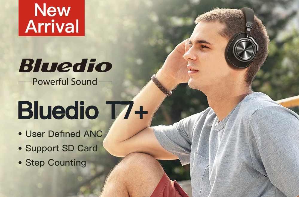 Bluedio-headphones t7 com bluetooth., fones de ouvido