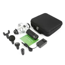 Горячий массажный пистолет, перкуссионный массажер, Вибрационный массажер для мышц, расслабляющая ГЛУБОКАЯ ТЕРАПИЯ, 4* массажные головки