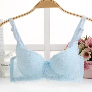 

Stylish New High Quality 3/4 Cup Girls Development Bra Adjustable Lace Gather Underwear Thin Under Thick Gather Cotton Bra