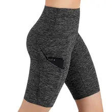 Женские летние короткие леггинсы, повседневные однотонные шорты для занятий йогой и фитнесом Йога-брюки, Летняя короткая одежда для бега
