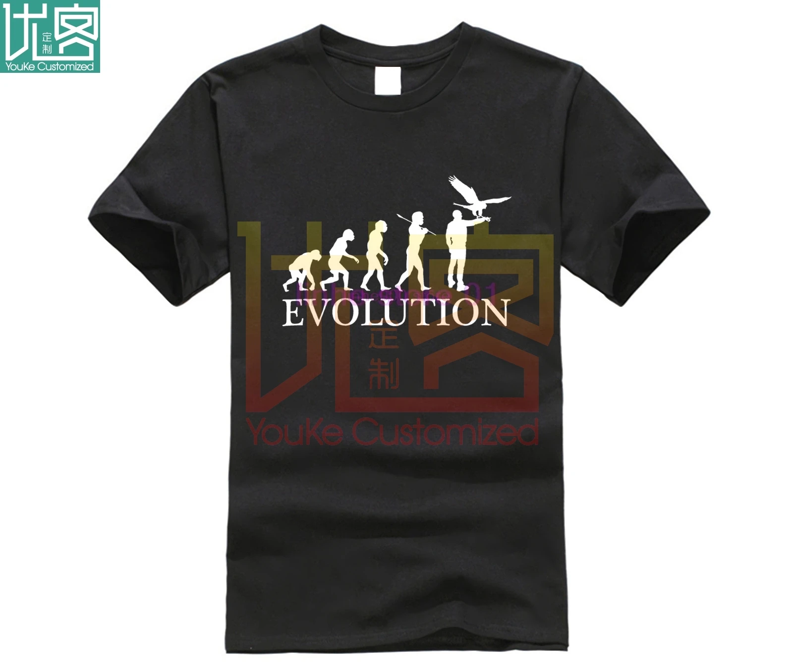Falconry Evolution Of Man-Мужская футболка топ новинка 2020 Модная хлопковая Футболка с