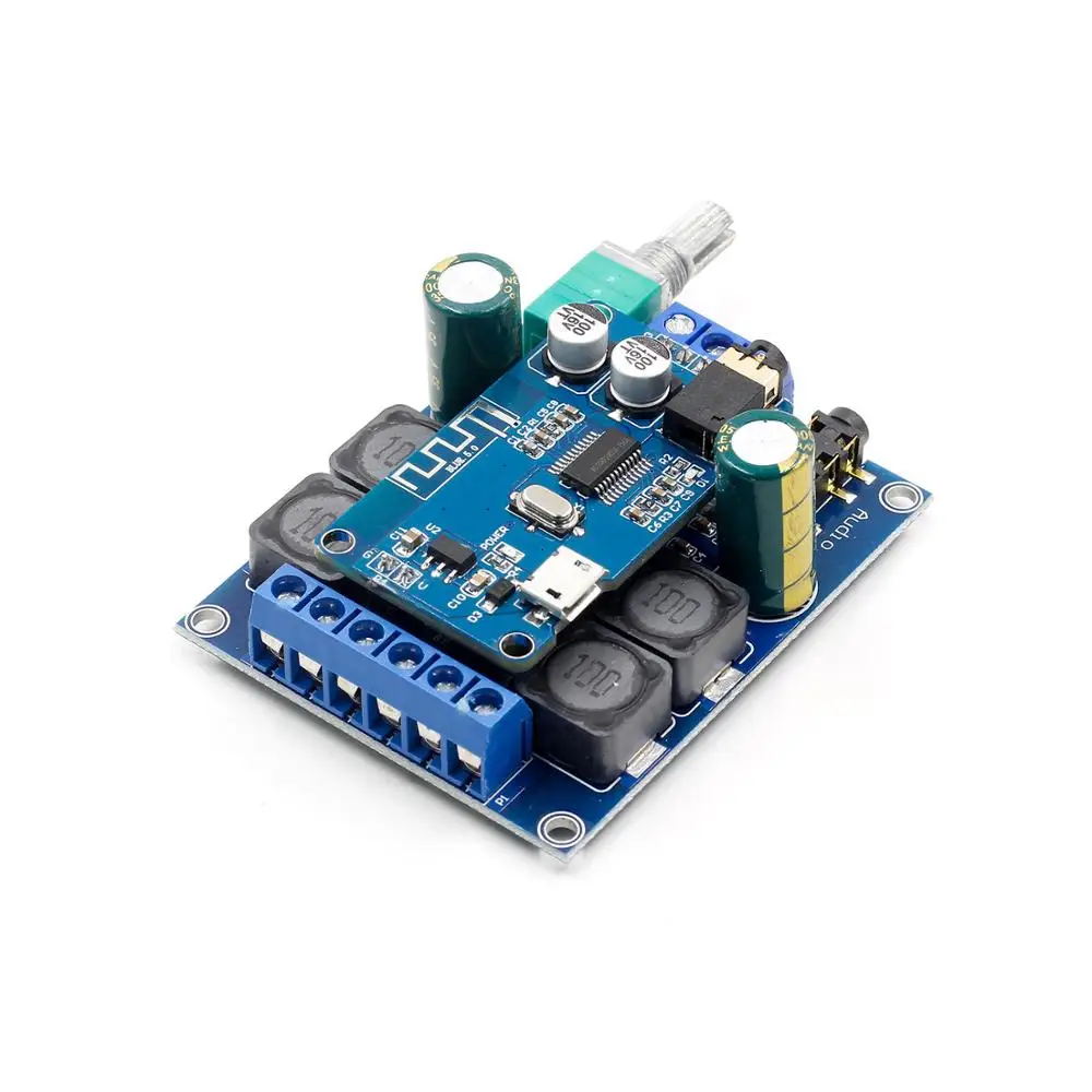 DIY комплект музыка свет УФ-счетчик Bluetooth 5,0 Усилитель мощности доска 2*50 Вт TPA3116D2 Двухканальное питание усилитель доска