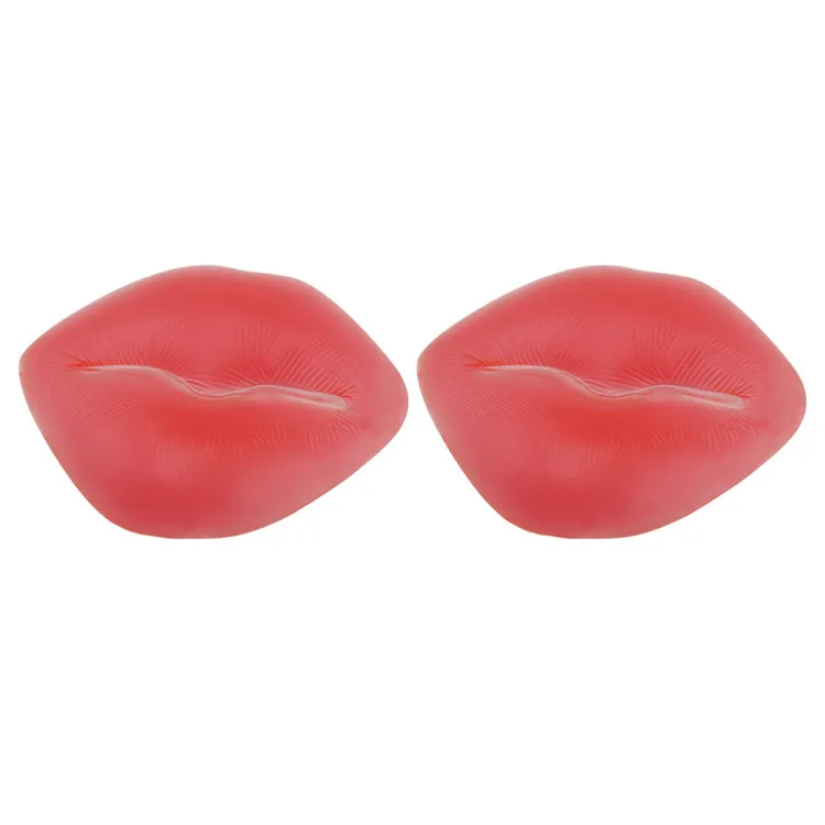 

1 Pair Of Ladies Lip Shape Paste Breast Bra Silicone Heart Nipple Cover Silicone Material Chest Sticker