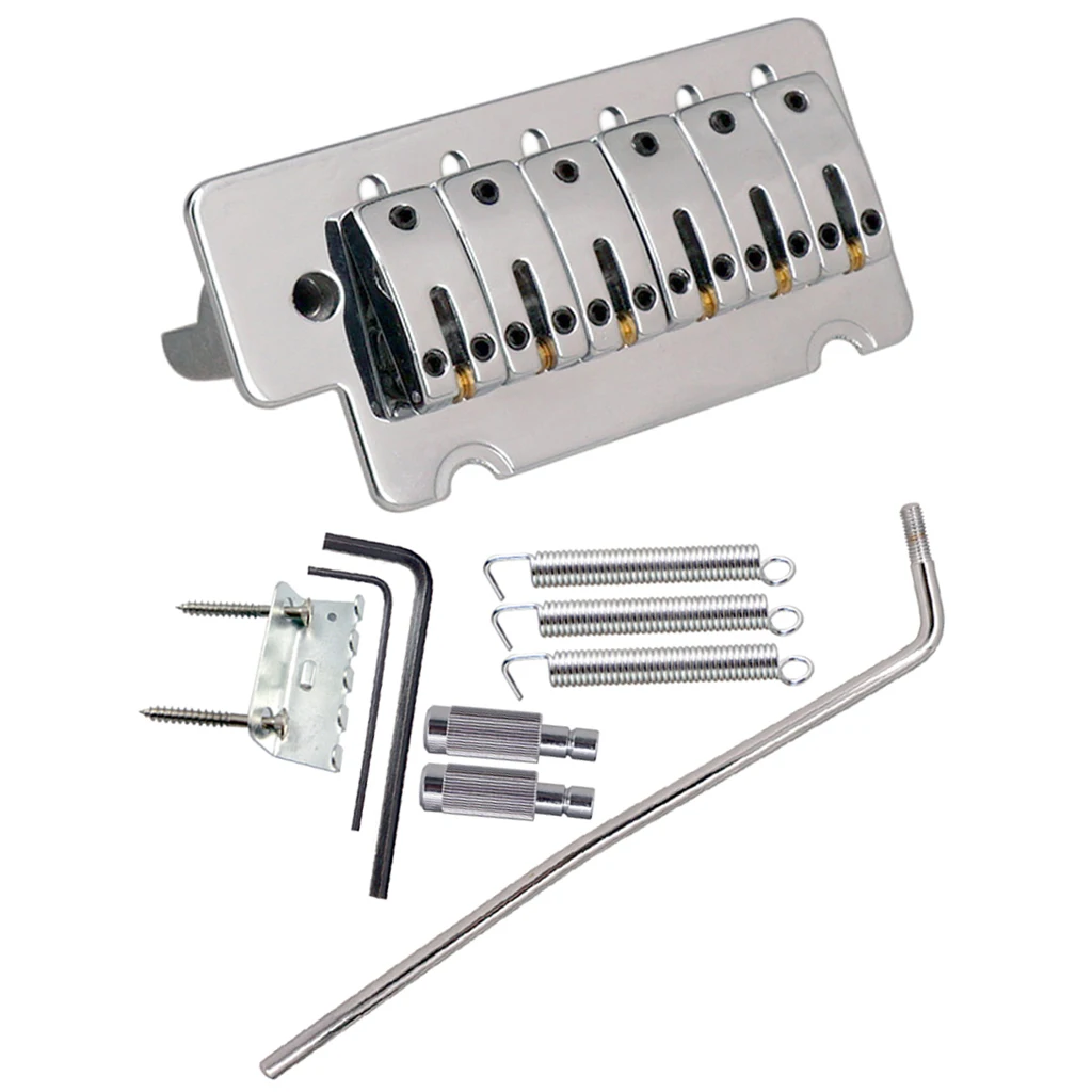 

6-strings Electric Guitars Left-Handed Roller Saddle Bridge Tailpiece Tremolo Block Set