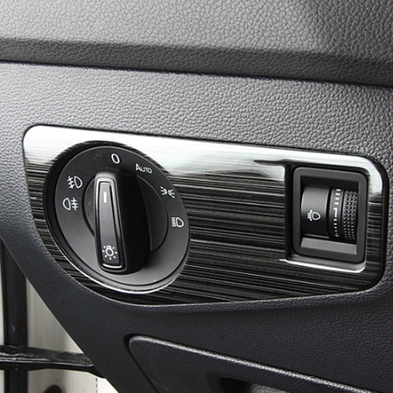 Headlight Control Decorative Trim Covers ABS Interior Frame Molding Protector For Volkswagen VW Tiguan 2017 2018 GE | Автомобили и