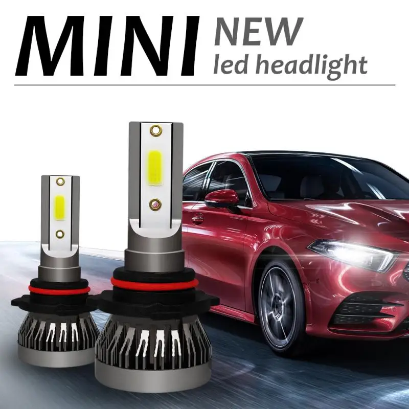 1 пара COB H1 H4 H7 H11 9005 9006 90W 12000LM светодиодный автомобилей головной светильник турбо