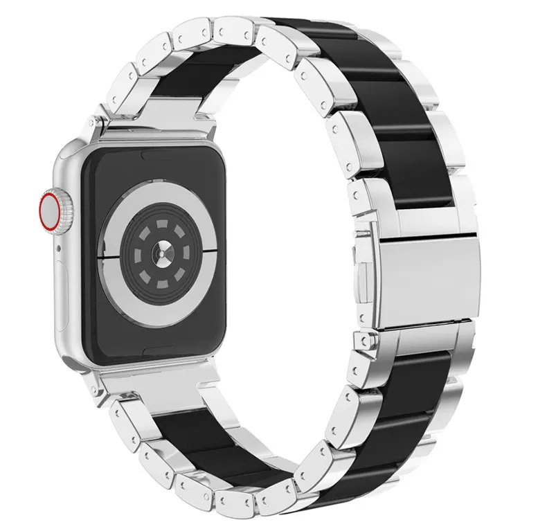 ceramics+stainless steel strap for apple watch band 44mm 40mm 42mm 38mm iwatch apple watch 5/4/3/2/1 bracelet Accessories