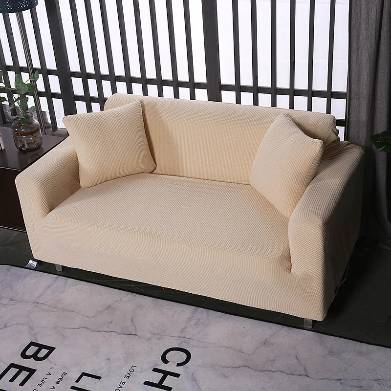 Флисовый чехол для дивана Универсальный Водонепроницаемый Чехол для дивана сплошной цвет эластичный чехол нескользящий полный Чехол для дивана
