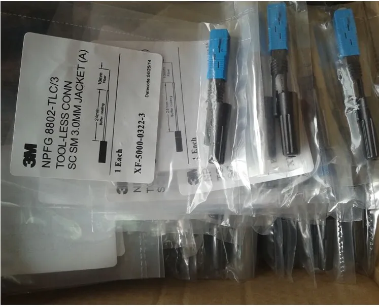 3M 8802-TLC/3 SC/APC UPC Одномодовый оптоволоконный быстрый разъем 3 м SC 3,0 FTTH оптоволоконный быстрый разъем