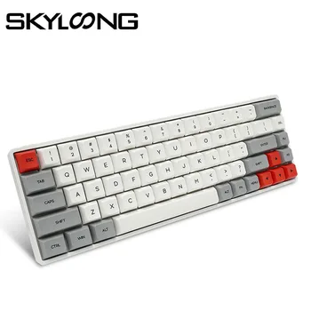 شراءSKYLOONG SK68 PCB لوحة المفاتيح الميكانيكية سماعة لاسلكية تعمل بالبلوتوث الألعاب لوحة المفاتيح الساخن قابلة للتبديل ABS كاي كابس انفصال كابل ل Win/Mac
