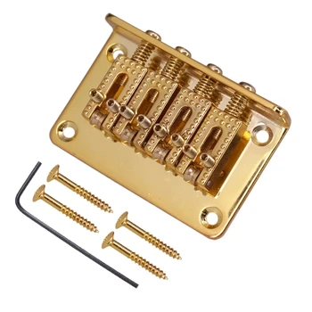 

Hard Tail 4 String Guitar Bass Electric Ukulele Bridge Four-String Guitar Ball String Bridge Gold