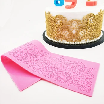 

European Style Lace Mold Silicone Sugar Lace Pad Cake Brim Decoration Mold Kitchenware DIY Tool K659