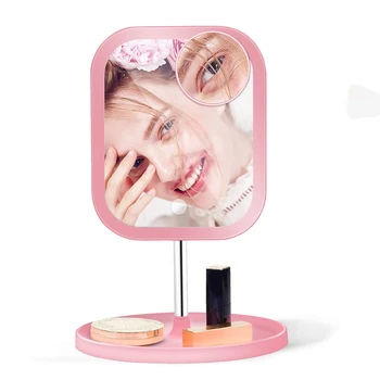 

LED Touch Screen Makeup Mirror 5X Magnifying Mirrors 360° Adjustable USB Or Batteries Use for A Desktop Bathtub And Travel Tool