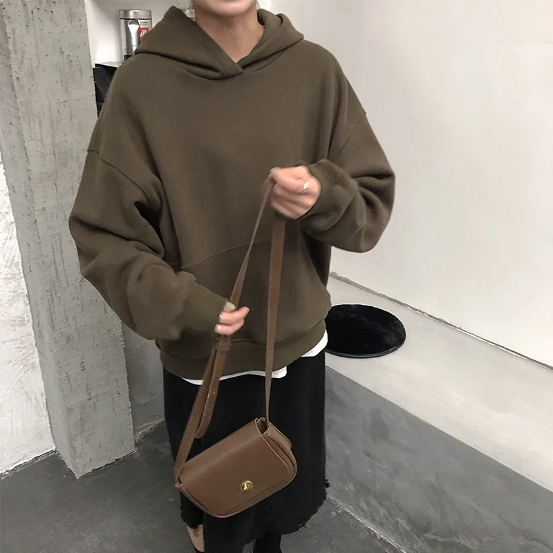 Новая коллекция 2019 года толстовки Harajuku для девочек однотонные топы с капюшоном