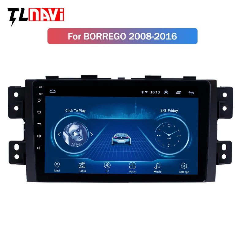 

9 inch Touch Screen radio Android 8.1 Bluetooth Car Stereo GPS Navi For 2008-2016 KIA Borrego with Mirror Link WIFI AUX