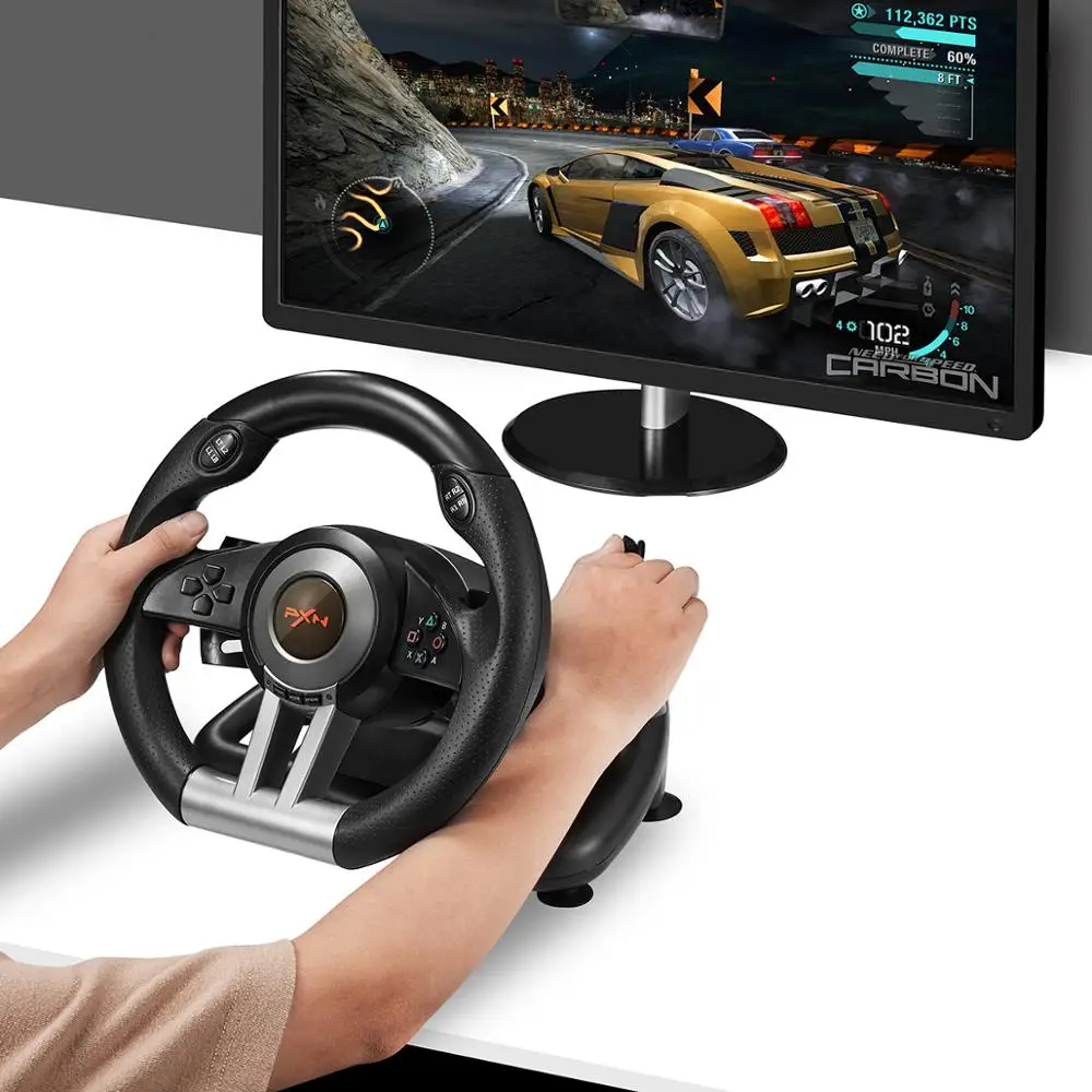  iBen PXN V3II Racing Game Steering Wheel USB Vibration Dual Motor with Foldable Pedal For PC/PS3/4/