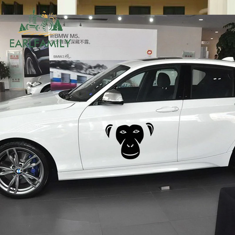 EARLFAMILY 58 см x 46 4 Прекрасные виниловые наклейки с изображением обезьяны шимпа