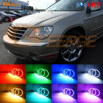 

Excellent RF remote Bluetooth APP Multi-Color Ultra bright RGB LED Angel Eyes For Chrysler Pacifica 2007 2008 XENON headlight