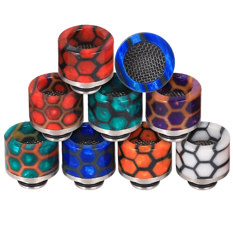 

510 New Anti-Spit Filter Snake Skin Resin + SS stainless steel 510 Mouthpiece drip Tip