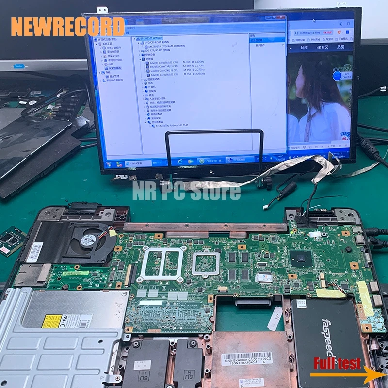 Newrecord placa-mãe do portátil para asus k72jr