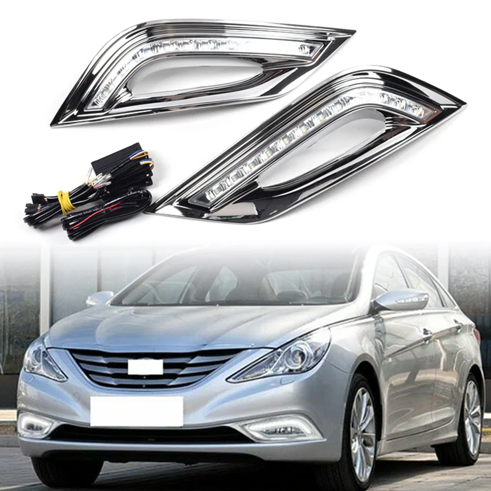 

LED DRL For Hyundai Sonata 2011-2014 Daytime Running Light Turn Signal Fog Lamps