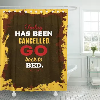 

Funny Vintage with Grunge Effects Joke Shower Curtain Polyester 72 x 72 Inches Set with Hooks