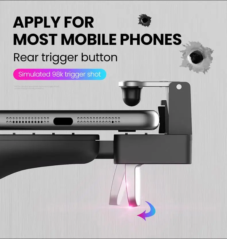  BEESCLOVER Game Grip L1RL Trigger Button Fire Key for FPS Pubg Mobile Phone iPhone Android IOS