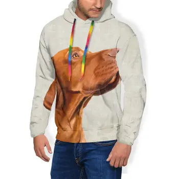 

Vizsla Hoodie Mr Vizsla Hoodies Long Length XXL Pullover Hoodie Outdoor Grey Polyester Male Autumn Hoodies