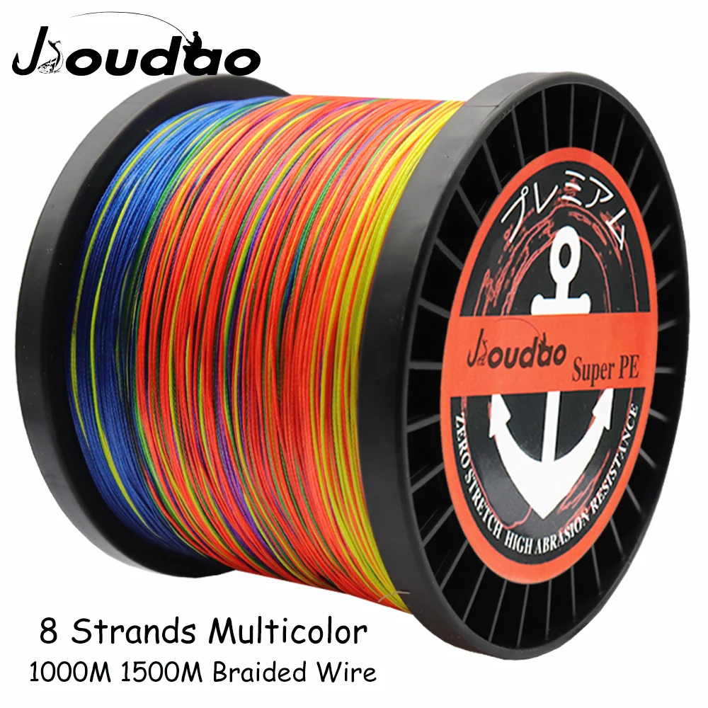 Jioudao 8 нитей рыболовная леска плетеная 1000 м/1500 м супер прочная мультифиламентная