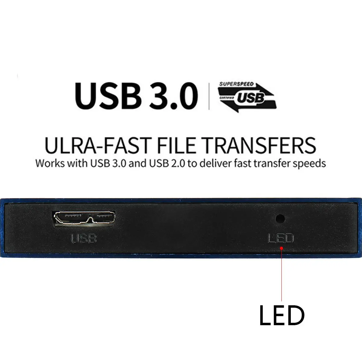 2.5 External Hard Drive Storage USB3.0 HDD Anti-vibration and anti-fall mobile hard disk For Mac TV box 1TB 2TB