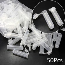 Storage-Container Scale Test-Tube Centrifuge Empty-Sample Clear Round-Bottom 50pcs 