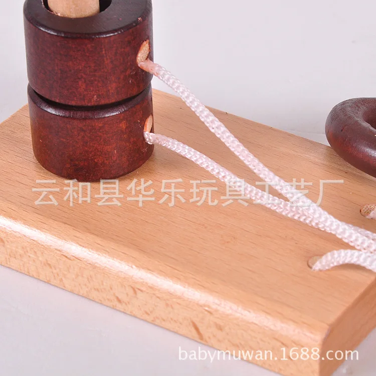 

Classical Wooden Educational Toys Adult Educational Toy Looping-off Unlock Solution Set of Jinji Separate Building Blocks