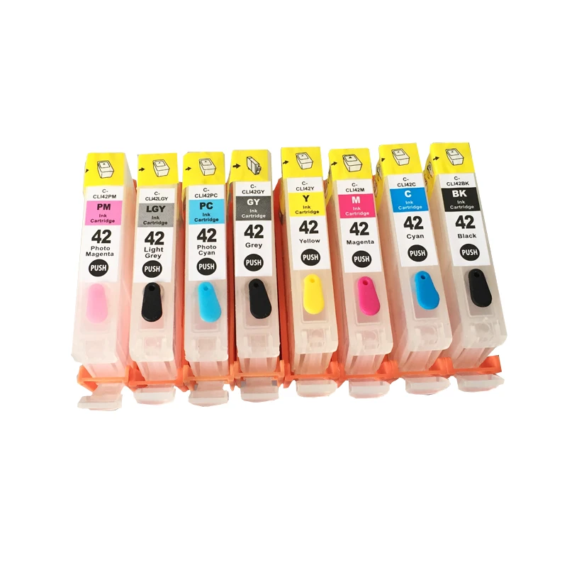 

For Canon CLI 42 Refillable Ink Cartridge Replacement Ink Cartridge With ARC Chip For Canon Pro100 Inkjet Printer Free Shipping