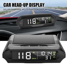 

Wireless Car HUD Head-up Display Solar Powered Windscreen Projector Digital Speedometer Universal Speed Display Overspeed Alarm