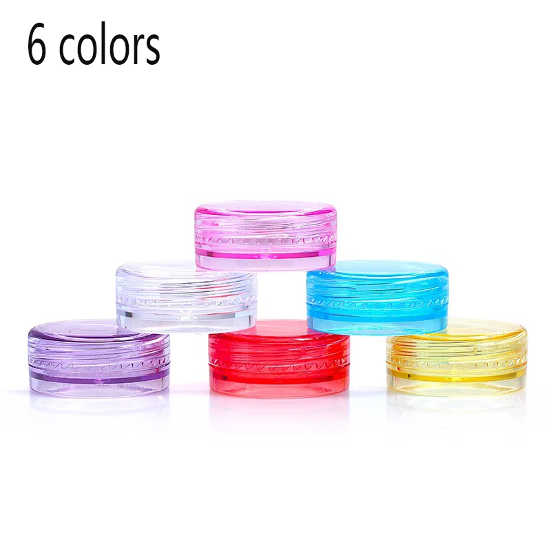 

100Pcs/lot 2g Plastic Empty Cosmetic Container,Sample Jar Pot Container Portable Bottles for Face Cream,Make Up