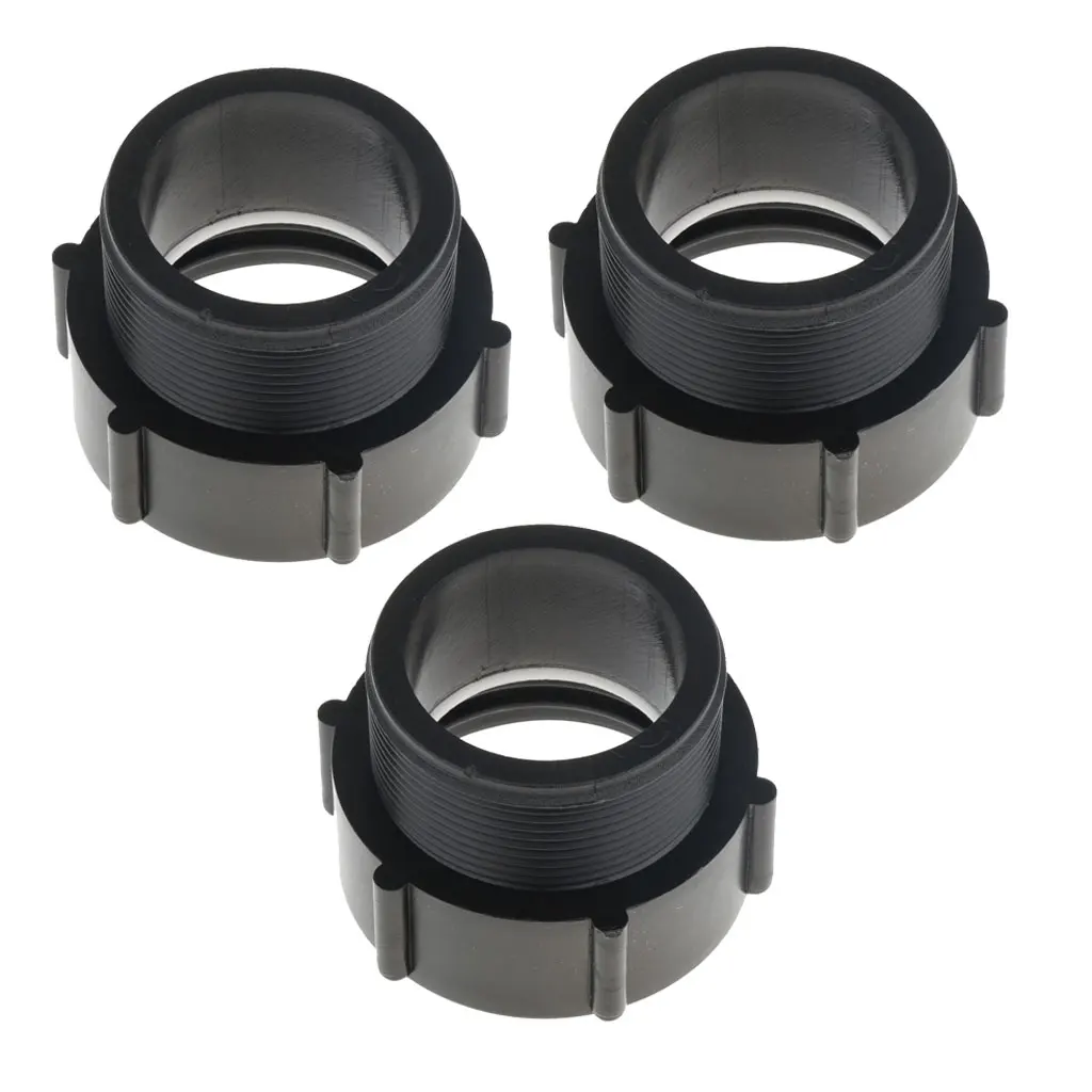 3 Piece DN50 BSP Thread Hose Pipe 2 Inch IBC Tote Tank Valve Adapter, Coarse Thread to Fine Thread